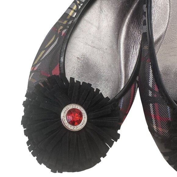 COACH Womens Robbin Plaid Logo Flats Size 8 - Picture 7 of 9